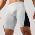 thumbnail image 2 of hlysgo Men's Swim Jammer UPF 50+ Quick Dry Athletic Competitive Training Swimwear Swimming Shorts with Drawstring White,S, 2 of 5