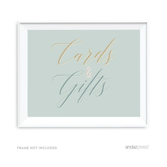 Signature Rustic Pastels Party, 8.5x11-inch Party Sign, Cards & Gifts, 1-Pack