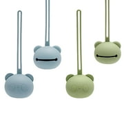 Silicone Pacifier Holder Cases, BPA-Free Newborn Bear Pacifier Case, Baby Pacifiers Silicone Pouch for Travel, Pacifier Accessories for Boys & Girls