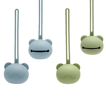 Silicone Pacifier Holder Cases, BPA-Free Newborn Bear Pacifier Case, Baby Pacifiers Silicone Pouch for Travel, Pacifier Accessories for Boys & Girls