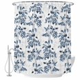 thumbnail image 2 of Shower Curtains for Bathroom, Blue Fruit Waterproof Fabric Shower Curtain, Vintage Plant Nature Botanical Flower Floral Decorative Bathroom Curtain for Bathtub, 36"x72", No Hooks Included, 2 of 9