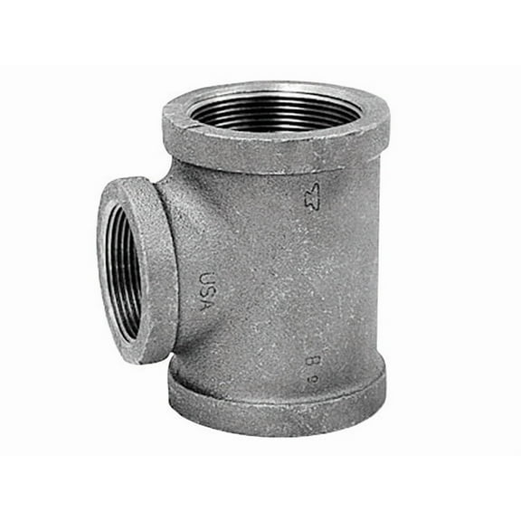 Anvil 1/2 in. FPT X 3/4 in. D FPT 3/4 in. D FPT Black Malleable Iron Reducing Tee