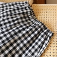 thumbnail image 5 of YANGXINX Women's Casual Summer Shorts with Lace and Plaid Design Elastic Waist Comfortable Pocket Shorts for Beach Home Daily Wear, 5 of 5