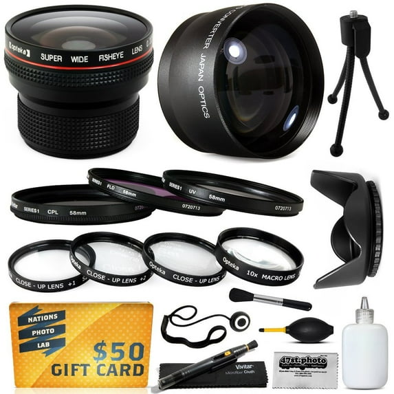 15 Piece Macro Fisheye Telephoto Lens Filters Set includes 3 Piece Filter + 4 Piece Close UP + .20x Fisheye + 2.2x Telephoto + More for Nikon 1 AW1 J1 J2 J3 S1 V1 V2 1AW1 1J1 1J2 1J3 1S1 1V1 1V2