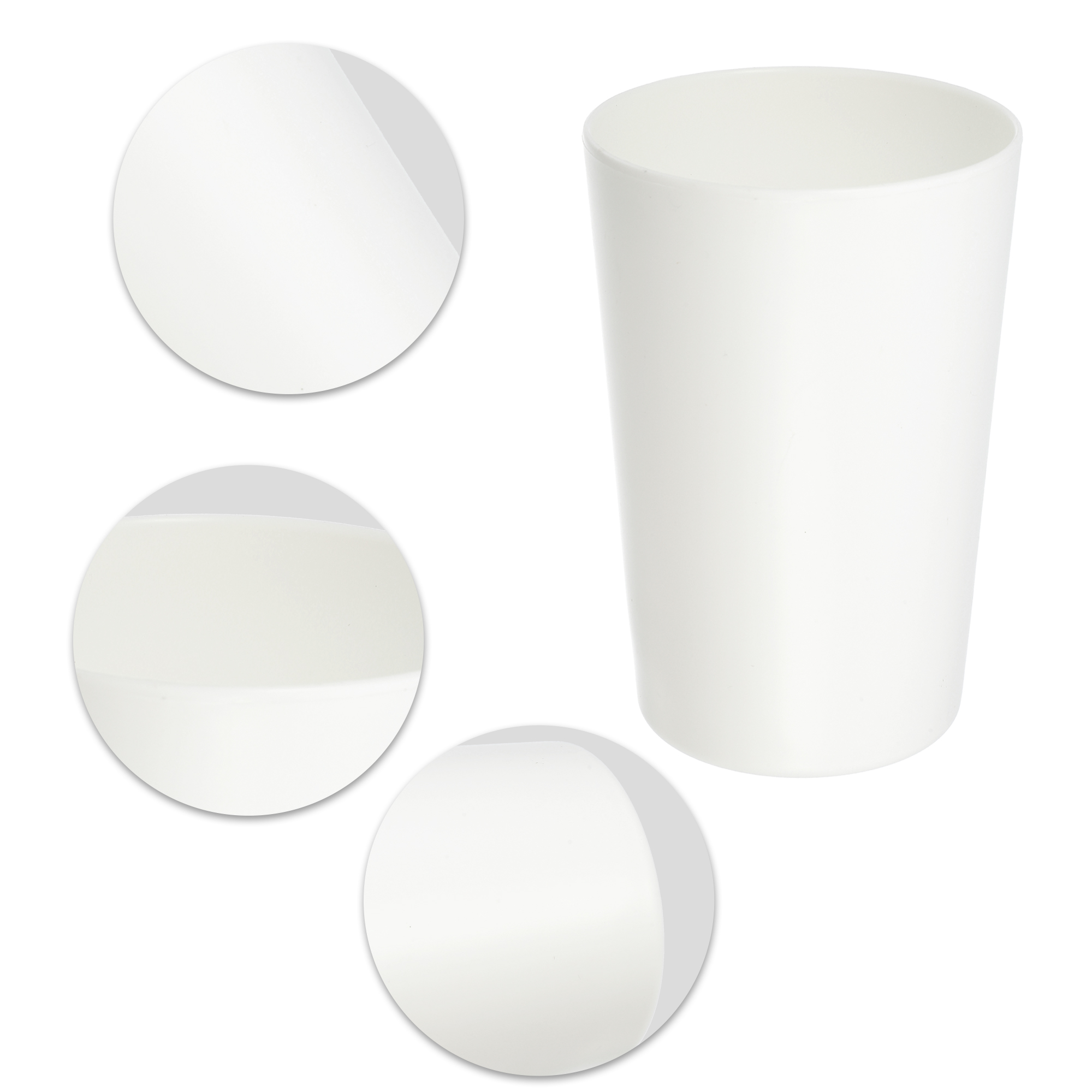 2pcs Bathroom Toothbrush Tumblers PP Cup for Bathroom Kitchen Color White 4.52''x3.03''