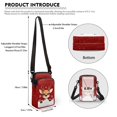 thumbnail image 6 of HELLHERO Reindeer Snowflake Women Cross Body Purse Adjustable Shoulder Strap Polyester Shoulder Bags with Zipper Small Crossbody Purse for Outdoor Travel Daily Use, 6 of 7