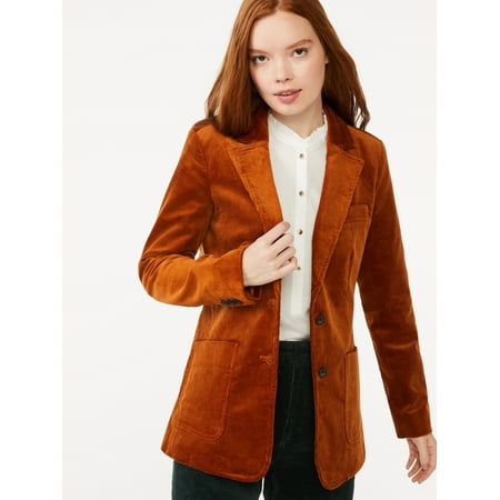 Free Assembly Women's Patch Pocket Corduroy Blazer