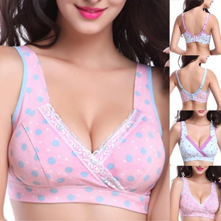 Women s Cotton Sleep Bras Soft Comfy Push Up Bras Plus Size Wireless Bras Support Seamless Padded Push Up Bras Bralette Everyday Underwear for Seniors Lightning Deals of Today Pink XXL