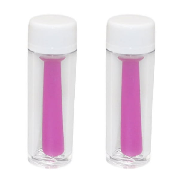 Soidarity 2 piezas de higiene y seguridad, insertador de lentes táctiles de silicona, lote de ojos, práctico tacto de silicona Cuidado de ojos rosa