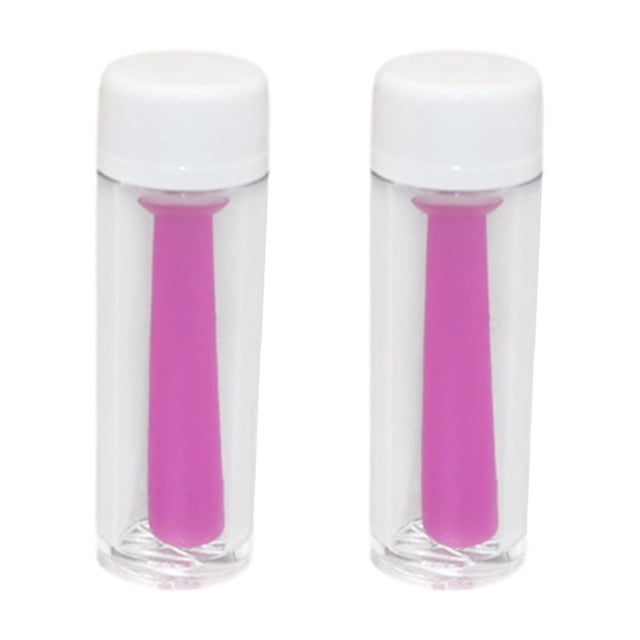 Soidarity Removedor de lentes de silicona médico de 2 piezas para una eliminación fácil y segura de lentes conveniente removedor de lentes Cuidado de ojos rosa