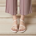 thumbnail image 4 of Cushionaire CHAI Flat Strappy Sandals for Women, Comfortable Dressy Summer Slip-On Sandal with Memory Foam, 4 of 15