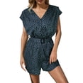 thumbnail image 1 of FVWITLYH Robes d'Été pour Femmes Plage Maxi Col Rond Décontracté Vintage Court Quotidien Bohème Imprimé Manches Robe Femmes Robe Bleue,G, 1 of 4