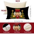thumbnail image 2 of Merry Christmas Nutcracker Lumbar Decorative Throw Pillow Cover 12 x 20 Set of 4, Rectangular Xmas Tree Cartoon Soldier Toy Outdoor Home Decor, Winter Holiday Women Girl Gifts Couch Cushion Case, 2 of 6