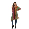thumbnail image 3 of Beautybatik Multicoloured Women HIPPIE Gypsy Stripe Printed Kimono Cardigan Shawl Wrap Swimsuit Cover Up Jacket One Size, 3 of 5