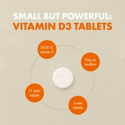 Incite Nutrition Vitamin D3 5000 IU Easy-Swallow Micro Tablets, Vegetarian Supplement, Cholecalciferol