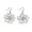 Silver, variant on Exaggerated Hollow Flower Drop Dangle Earrings for Women Silver Gold-Toned Big Handmade Filigree Lotus Statement Dangling Fish Hook Earring Lightweight Fashion Floral Holiday Jewelry for Mother