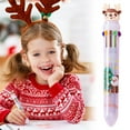 thumbnail image 1 of Cartoon Christmas 10 Color Ballpoint Pen Christmas Student Stationery Cute Color Pen Ten Color Pen 1ml Graduation Pencils Inkwell Glass Cut Utility Pens Custom Pens 20 Ink Pens for Women Misprint Ink, 1 of 3