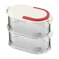 thumbnail image 1 of Upgrade Multi-layered Seasoning Storage Box,Food Storage Containers with Lids Airtight,Transparent Spice Seasoning Storage Box,Food Grade Storage Box for Fruits,Vegetables,Lunch(milky white,2 Layers), 1 of 7
