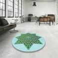 thumbnail image 3 of Ahgly Company Indoor Rectangle Patterned Light Aquamarine Green Area Rugs, 2' x 4', 3 of 6