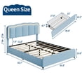 thumbnail image 2 of Twin LED Bed Frame, Kids Platform Bed with 2 Large Storage Drawers, Velvet Upholstered Princess Bed for Girls & Boys, Wooden Slats Support, No Box Spring Needed, Easy Assembly, 2 of 7