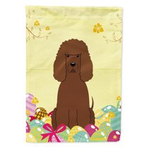 Caroline's Treasures BB6063CHF Easter Eggs Irish Water Spaniel Flag Canvas House Size , Large, multicolor