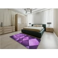 thumbnail image 4 of Ahgly Company Indoor Rectangle Patterned Heliotrope Purple Area Rugs, 5' x 8', 4 of 6