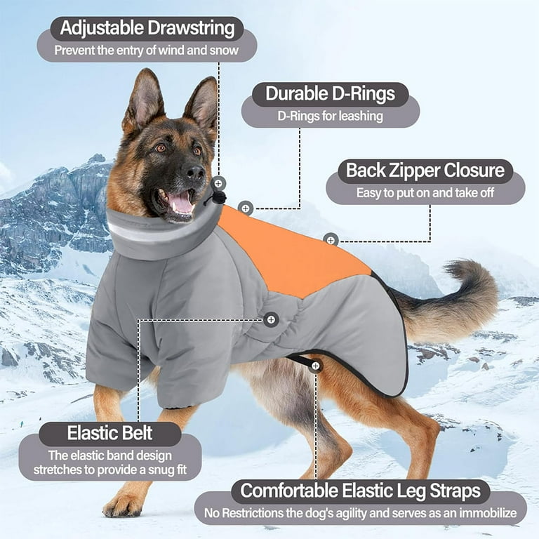 Waterproof Dog Jacket for Cold Weather, Warm Coat Reflective Pet - Main Image