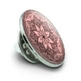 thumbnail image 2 of Henna Flower Art Tattoo Marriage Metal 0.75" Lapel Hat Pin Tie Tack Pinback, 2 of 4