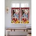 thumbnail image 2 of Pig Sunflowers Living Room Curtains 2 Panel, Eucalyptus Leaves Floral Bees Red Barn Cafe Window Treatment, Farmhouse Bedroom Bathroom Kitchen Curtains Drapes 104"x45", 2 of 6
