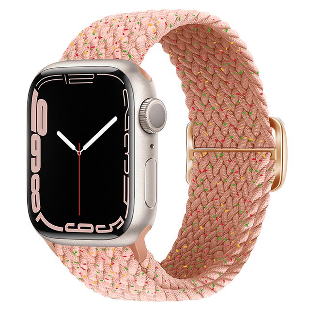Correa trenzada Solo Loop para Apple watch, pulsera de 44mm, 40mm, 45mm, 49mm, 41mm, 45mm, iWatch series 8, 3, se, 5, 6, 7, Ultra