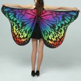 thumbnail image 3 of Kcodviy Womens Adult Festival Party Fashion Clothing Printed Butterfly Cape Role Play Clothing Cape Scarf Wrap Shawl Winter Shawl Wraps For Women Bridal Dress Vest For Women Elegant Warm Wraps For Wom, 3 of 7