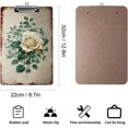 thumbnail image 2 of Rose Rustic Style Clipboard Decorative Office School Hardboard Wooden Nursing Clip Board and Pull for Standard A4 Letter Size Clipboard, 12.6" x 8.7", 2 of 6