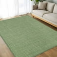 thumbnail image 4 of Grass Green 5x8 Area Rugs, Farmhouse Burlap Solid Green Color Modern Linen Texture Non-Skid Rubber Backing Large Rectangle Rugs - Living Room Bedroom Home Office, Indoor Floor Carpets Washable Rug, 4 of 9