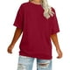 thumbnail image 3 of Xuyuer Womens Plus Size Summer Tops Oversized Short Sleeve Crew Neck Loose Fit Tee Top Flowy Casual Blouses XL-5XL Fashion School Teachers Clothes 2026 Spring Beach Vacation Trendy, 3 of 5
