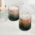 thumbnail image 2 of Yayeee 2 Pack Qtip Holder Bathroom Cotton Swab Canister with Lid Clear Dispenser Set, Mountains at Dawn, 2 of 6