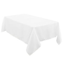 PiccoCasa Tablecloth Dining Table Cover Protector Indoor Snow White 55 x 63 Inch
