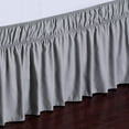 thumbnail image 4 of UniVerse Wrap Around Bed Skirt Three Fabric Sides Elastic Dust Ruffled 16 Inch Tailored Drop,Easy to Install Fade Resistant-Grey, Queen/King, 4 of 12