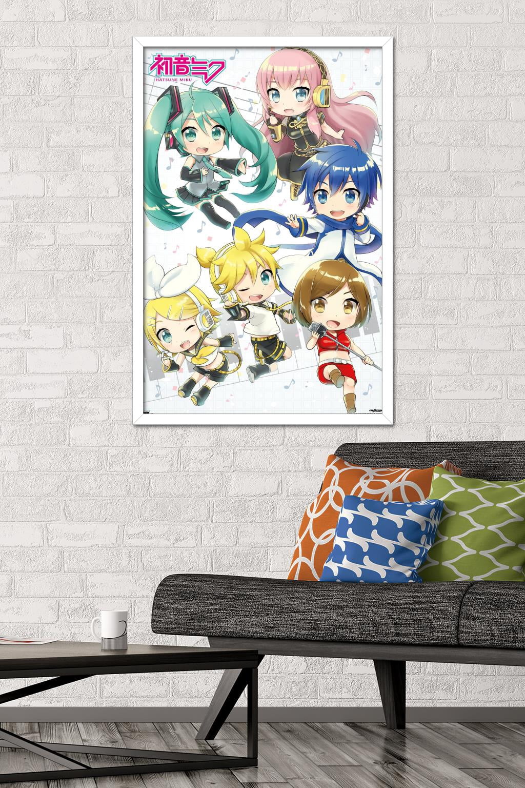 Hatsune Miku - Chibi Wall Poster, 22.375" x 34" Framed