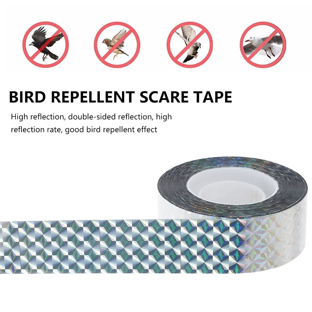 Bird Deterrent Tape Flashing Visual Reflective Pigeon Scare Repeller Ribbon 