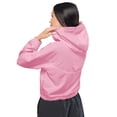 thumbnail image 2 of Pink Women’s cropped windbreaker (White, XS), 2 of 3