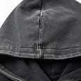 thumbnail image 4 of Chiccall Mens Hoodie Quarter Zip Long Sleeve Hooded Sweatshirts Casual Loose Fit Vintage Athletic Pullover for Men, 4 of 6
