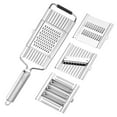 thumbnail image 2 of CNKOO Stainless Steel Vegetable Slicer Set with 4 sharp Blades Multi-Purpose Handheld Vegetable Cutter Cheese Grater Home Kitchen Accessories for Vegetables Fruits, 2 of 9