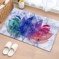thumbnail image 3 of Leaves Foliage Front Door Rugs 2x3 ft Purple Red Green Leaf Abstract Art Plant Small Rug for Entryway Non Slip Washable Bathroom Door Mat Absorbent Floor Mat for Indoor Entrance, 3 of 9