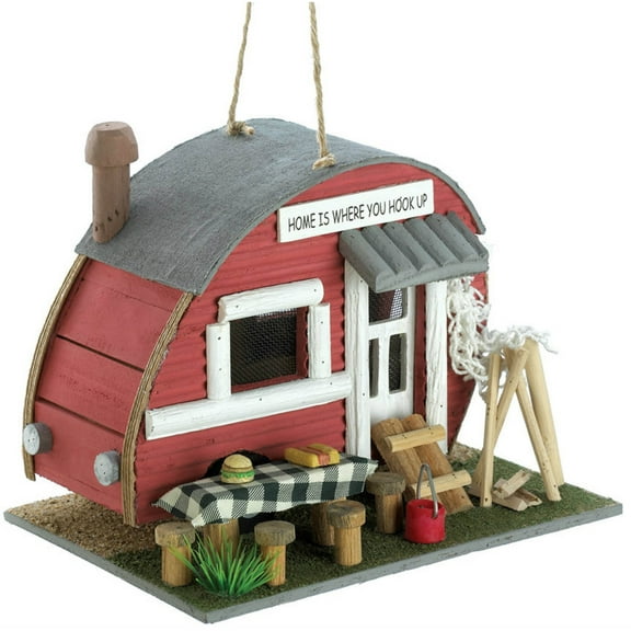 RED TRAILER BIRDHOUSE