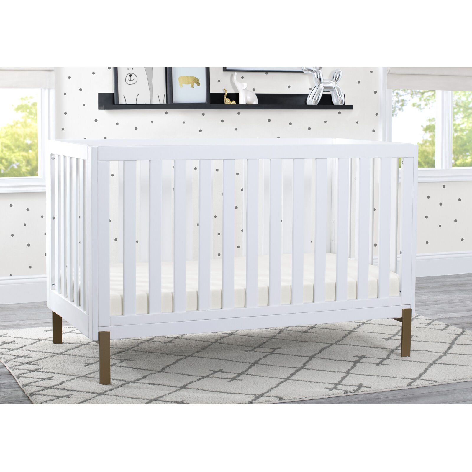 Delta Hendrix 4in1 Convertible Crib, Conversion Types Toddler bed