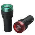 thumbnail image 3 of mxuteuk 3 piezas 0.866 in 110/120 V zumbador con indicador LED luz flash alarma pitido señal intermitente sonido rojo verde amarillo luz AD16-22SM-RGY110V, 3 of 5