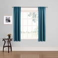 thumbnail image 2 of Eclipse Phoenix Solid Blackout Curtains, Set of 2, 63 Inch Long Blackout Curtains, 37"W x 63"L, Teal, 2 of 8