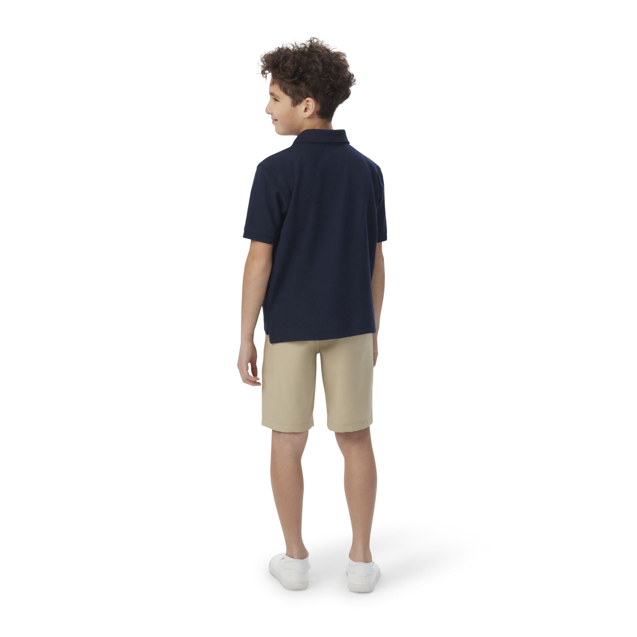French Toast Boys School Uniform Short Sleeve Pique Polo Shirt, Sizes 4-20 & Husky