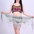 thumbnail image 5 of YM Sequin Skirt for Women Rave Outfits Music Festival Sparkly Fringe Vest and Wrap Skirt Belly Set Carnival Show Outfit, 5 of 6
