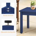 thumbnail image 3 of Dycanpo Outdoor Coffee Table Rectangle, HDPS Patio Tables for Outside, 17.7"x 35"x17.7", Navy Blue, 3 of 9